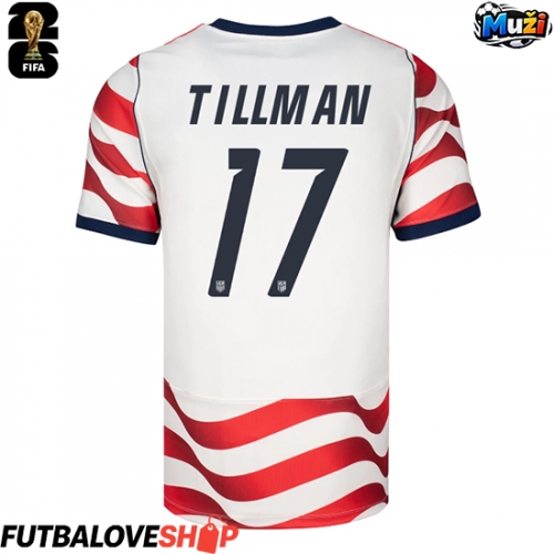 Dres Spojené štáty Malik Tillman #17 Domáci MS 2026 Krátky Rukáv